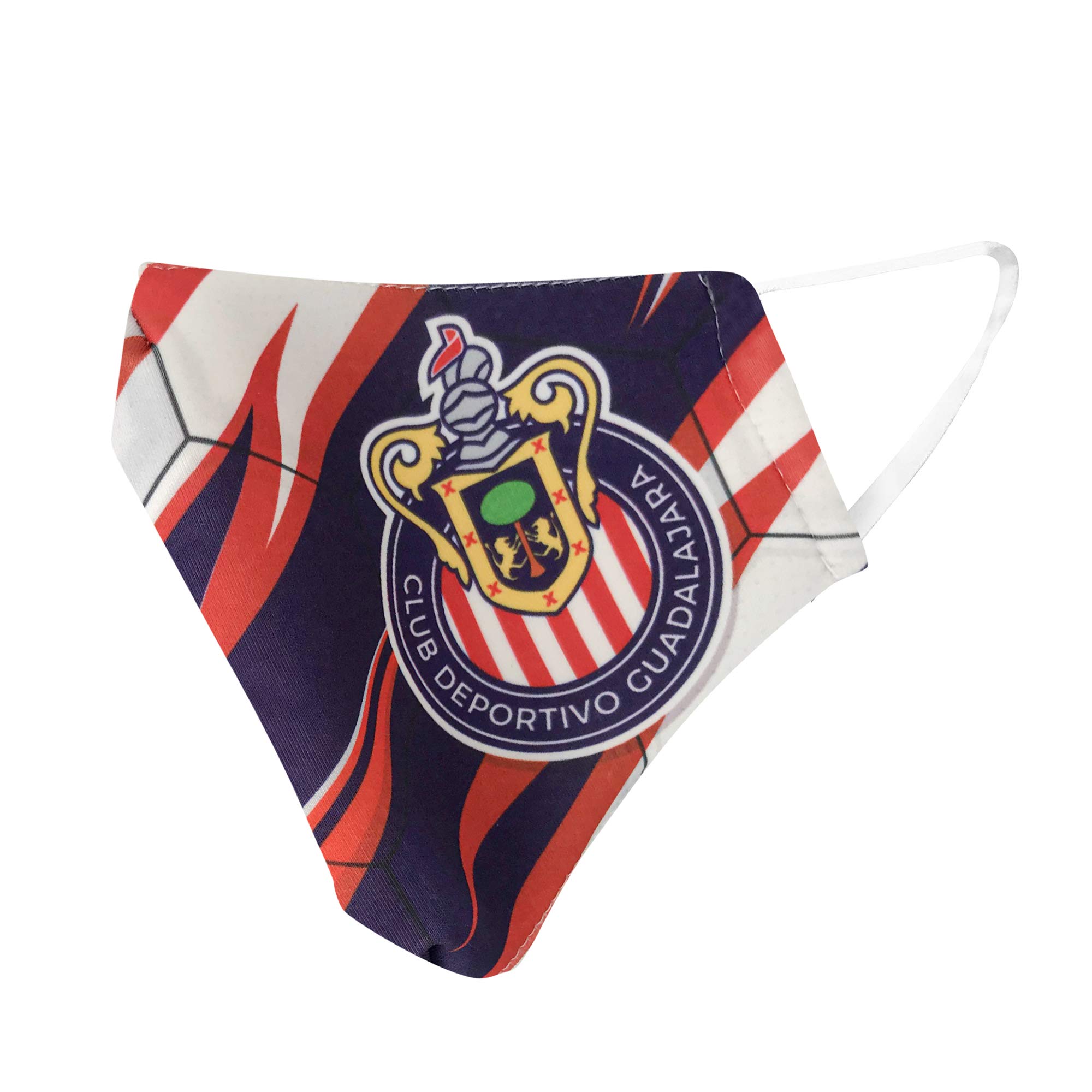 Icon Sports Federacion Mexicana de Futbol Asociacion Club Deportivo Guadalajara - Chivas Mens Streak Face Covering, Multi, One Size, MSK-CHI-B04