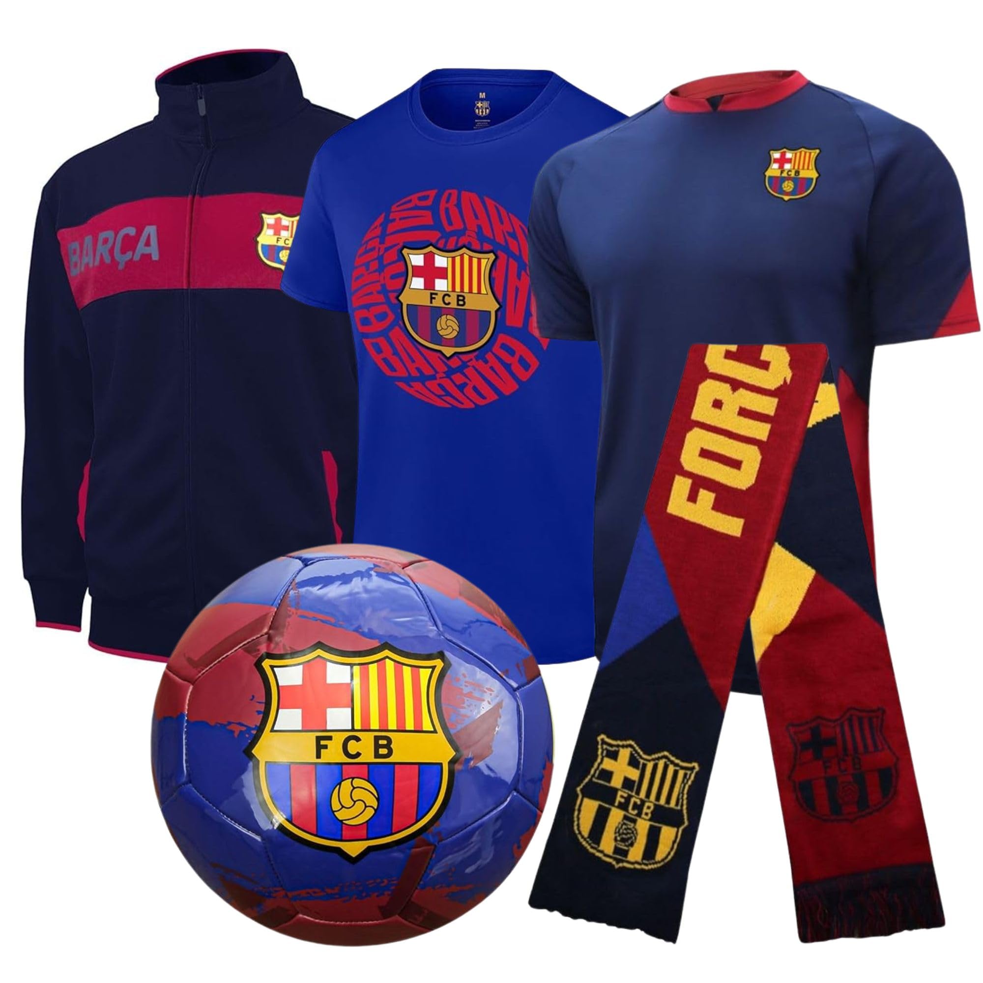 Icon Sports Pro League Ultimate Fan Pack – Officially Licensed 5-Piece Soccer Merch - Shirt, Jersey, Jacket, Scarf, Ball