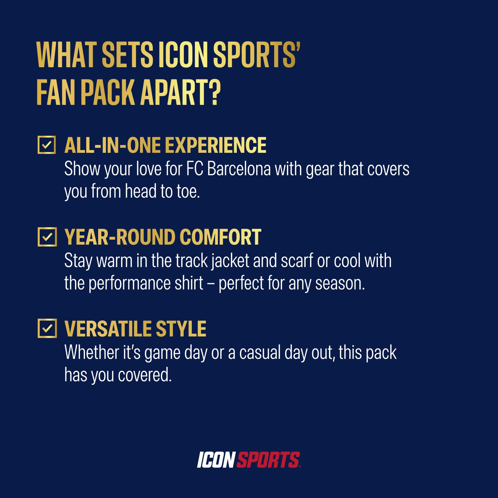 Icon Sports Pro League Ultimate Fan Pack – Officially Licensed 5-Piece Soccer Merch - Shirt, Jersey, Jacket, Scarf, Bag