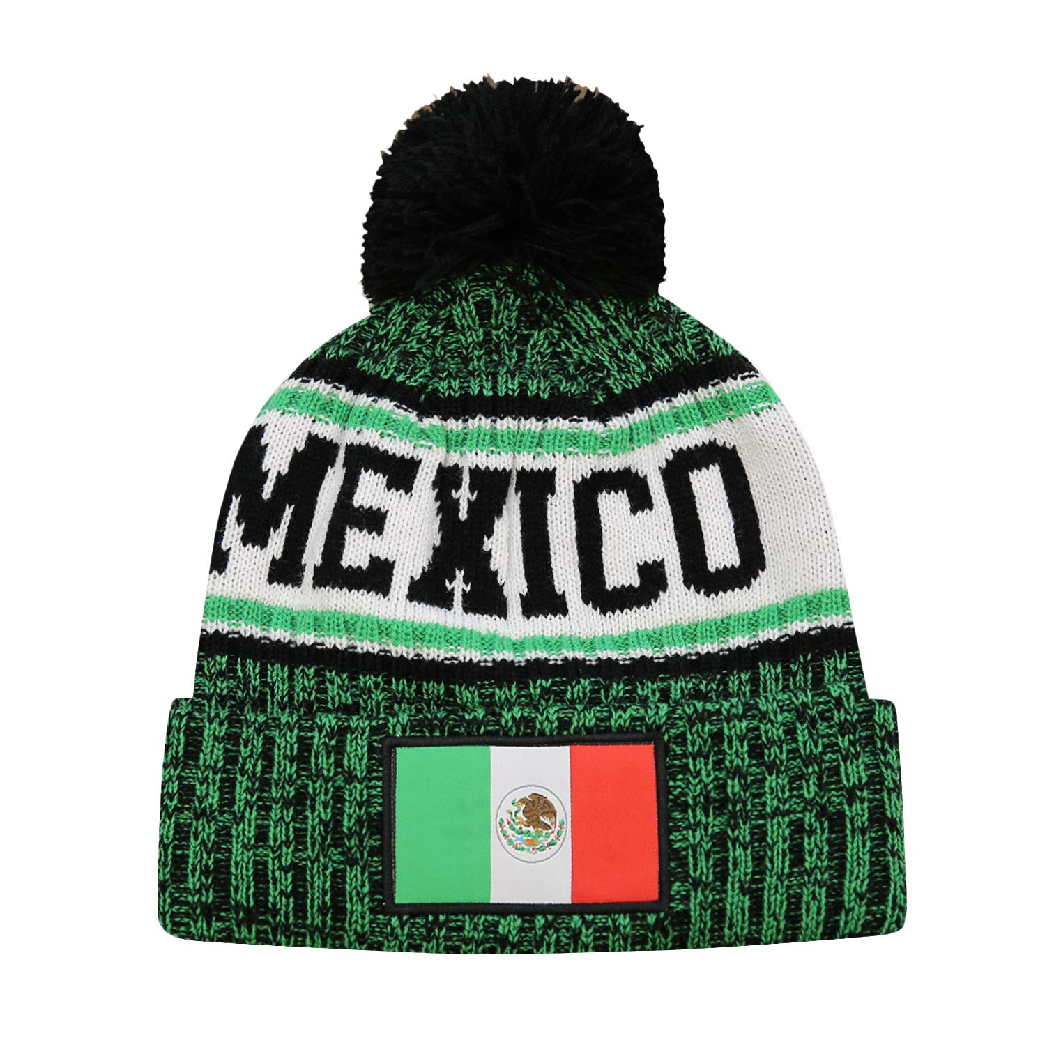 Icon Sports Mexico Country Crowned Adult Unisex Beanie Green